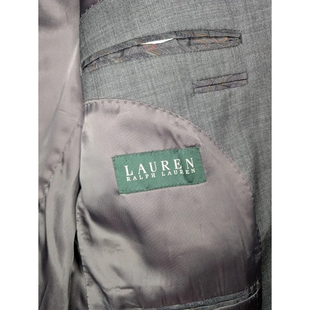 Lauren Ralph‎ Lauren Men's Gray Blazer Jacket 2 Button Size 40R Basic READ